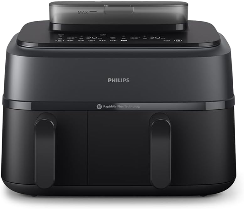 Philips Airfryer 5000 Series Dual Basket 9L Hot Air Fryer with Steam Function 2 Baskets NA550/00