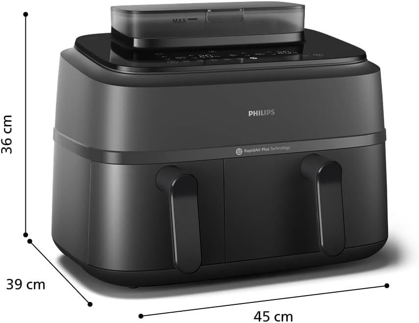 Philips Airfryer 5000 Series Dual Basket 9L Hot Air Fryer with Steam Function 2 Baskets NA550/00