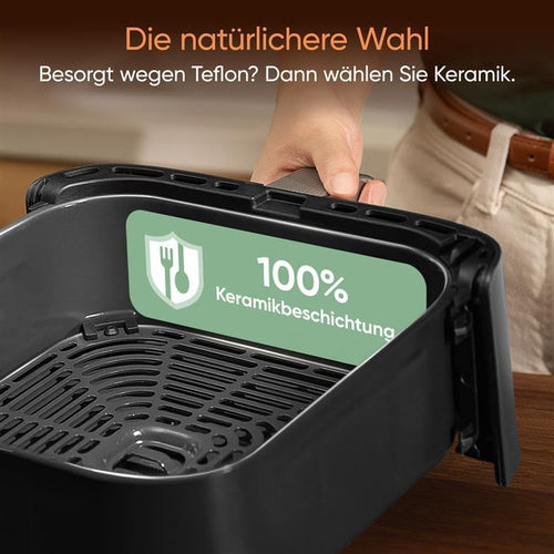 COSORI Turbo Tower Pro 10.8L Smart Air Fryer WiFi Dual Zone Ceramic Coating DualBlaze Technology Silver Grey