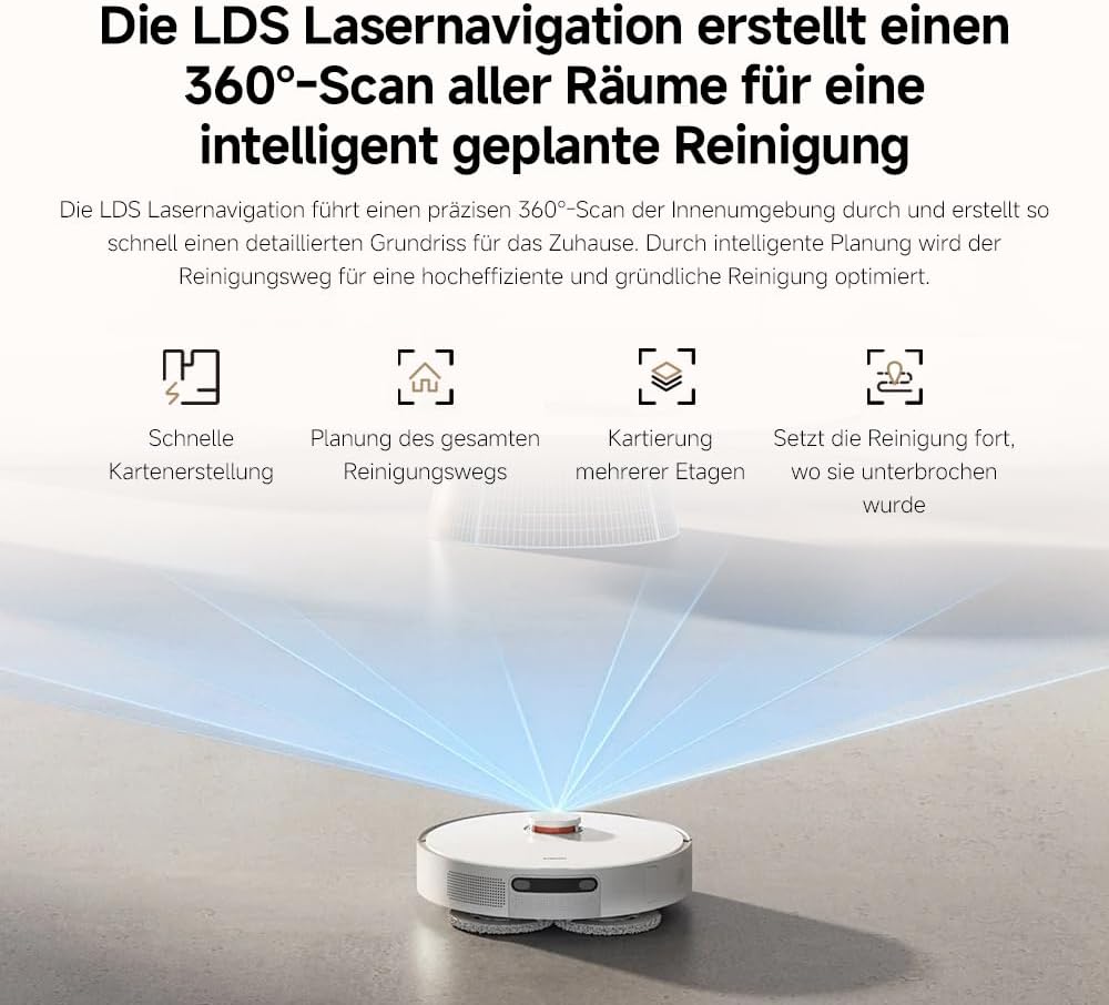 Xiaomi Robot Vacuum X20+ with All-in-One Station 6000Pa Suction Self-Cleaning Mop 140 Min Battery