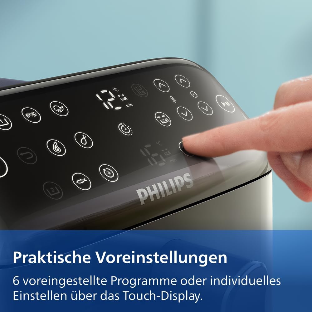 Philips Airfryer 4000 Series Stacked Dual Basket 10L Hot Air Fryer RapidAir Technology PFAS Free NA460 00