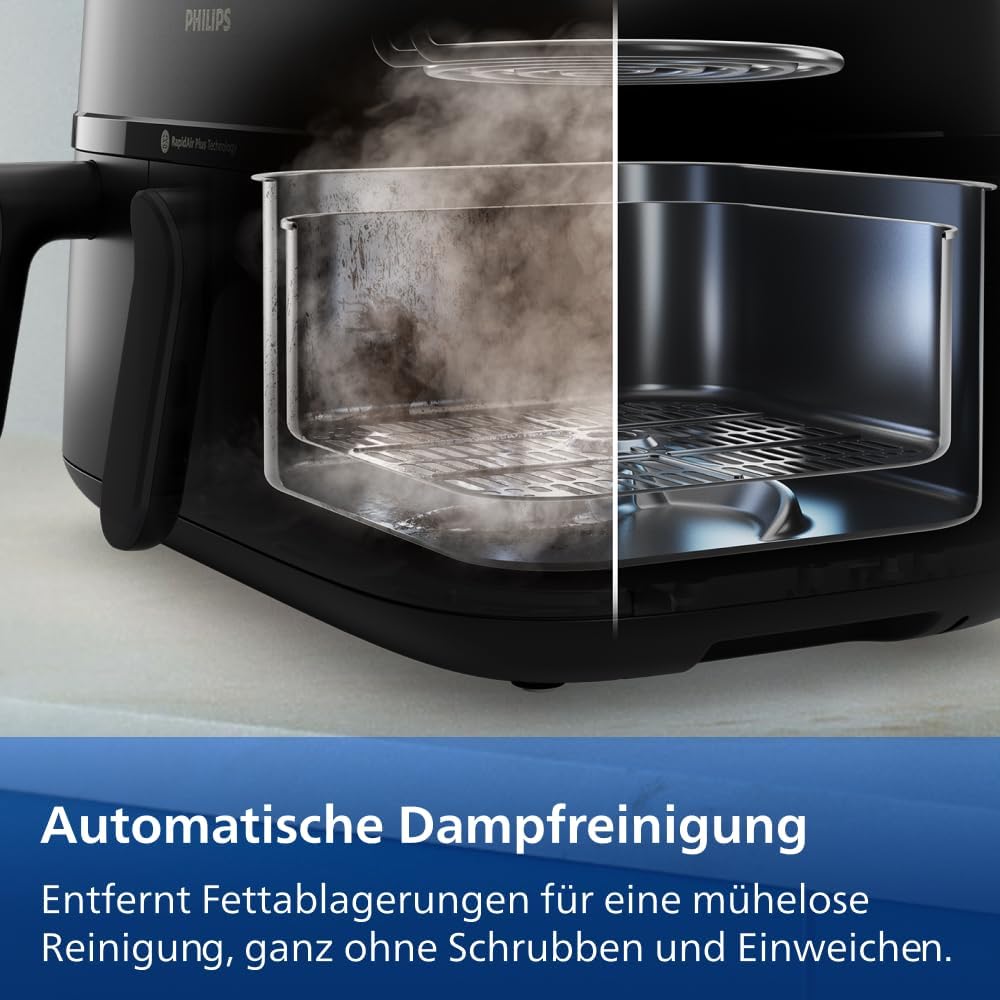 Philips Airfryer 5000 Series Dual Basket 9L Hot Air Fryer with Steam Function 2 Baskets NA550/00