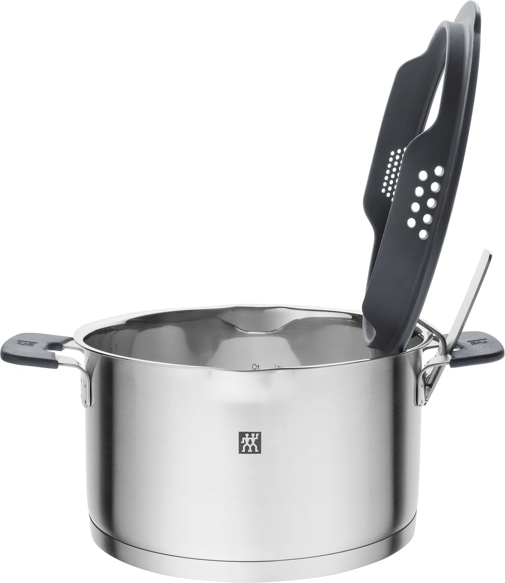 ZWILLING Simplify 5-Piece Stainless Steel Saucepan Set Induction Safe with Strainer Lids and Stay Cool Handles