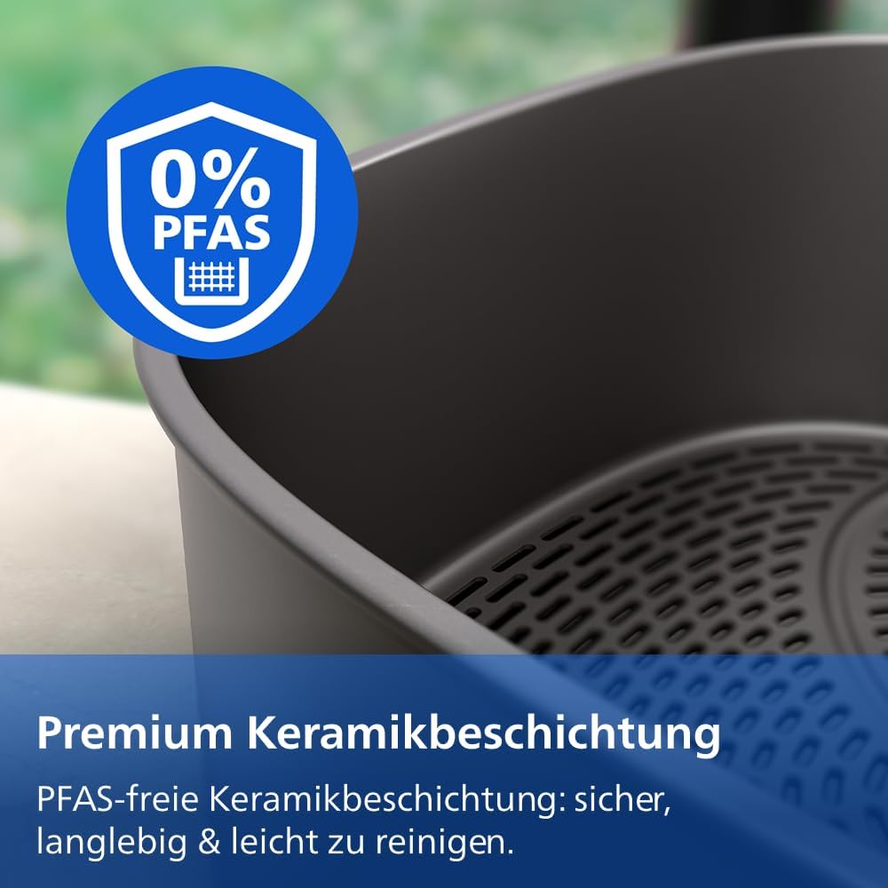 Philips Airfryer 4000 Series Stacked Dual Basket 10L Hot Air Fryer RapidAir Technology PFAS Free NA460 00