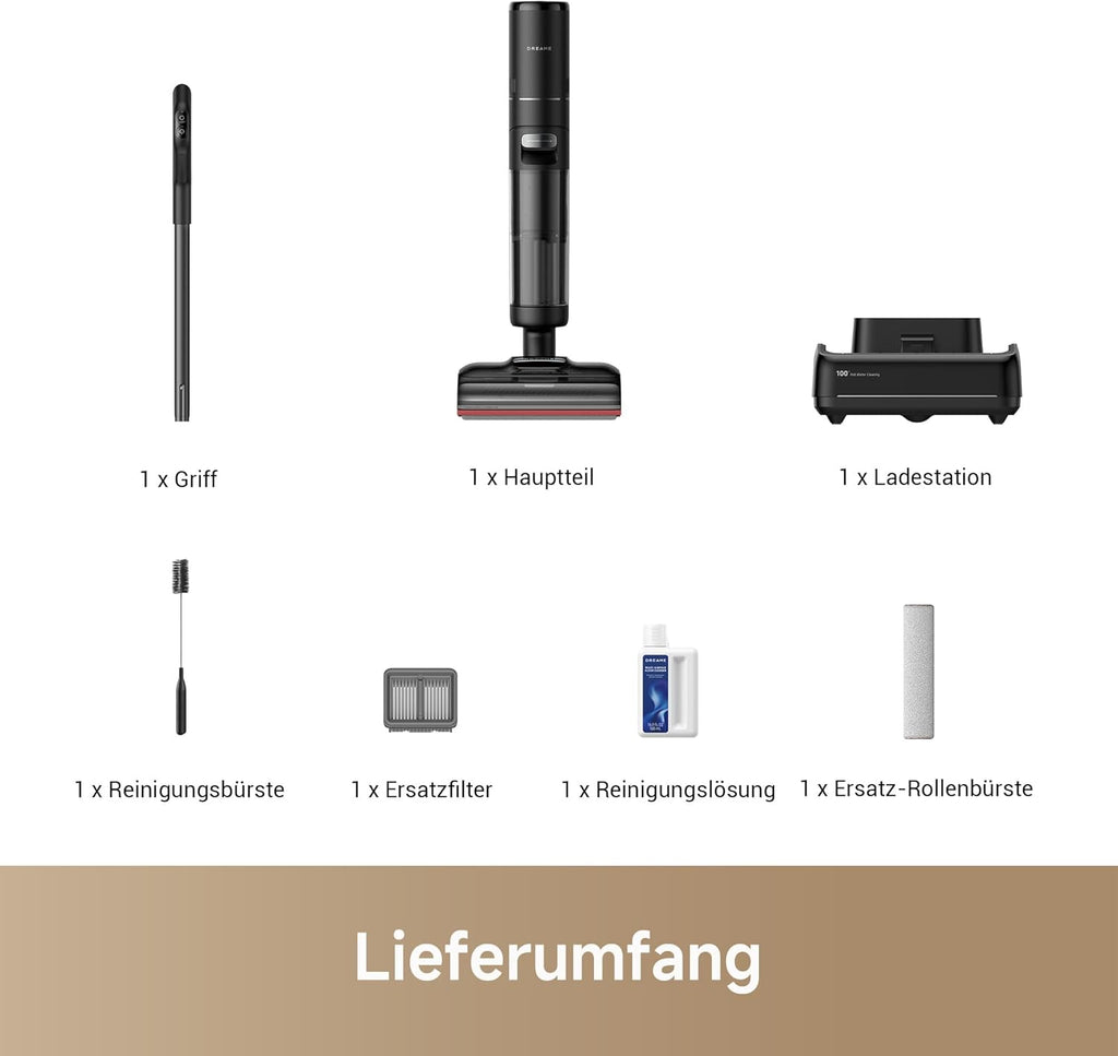 Dreame H15 Pro Wet Dry Vacuum Cleaner 21000Pa Suction GapFree AI Robot Arm Triple Edge 180 Degree Flat Design TangleCut Technology