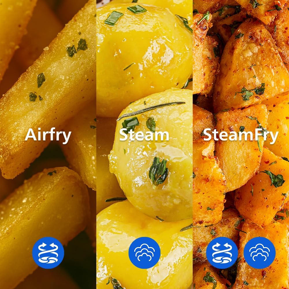Philips Airfryer 5000 Series Dual Basket 9L Hot Air Fryer with Steam Function 2 Baskets NA550/00