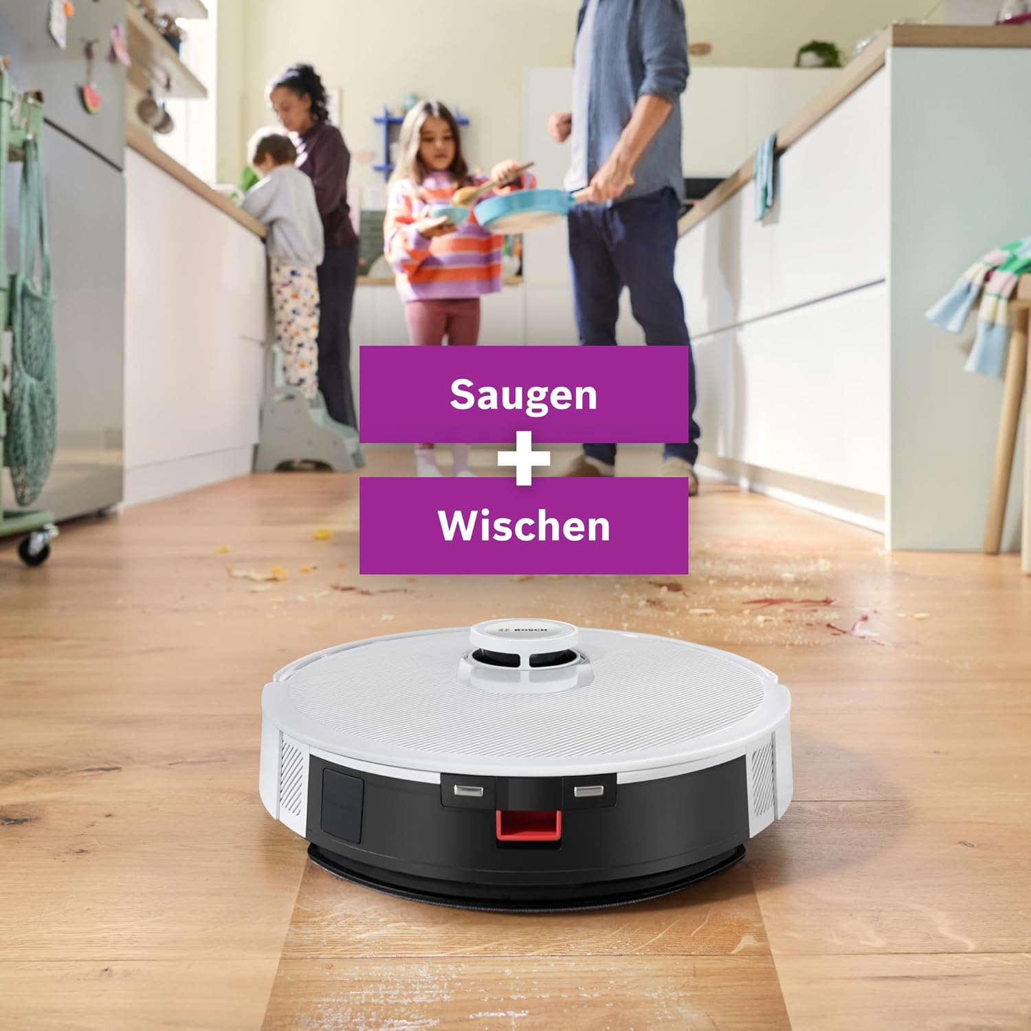 Bosch Spotless BCRD1W Robot Vacuum Cleaner 11000 Pa Suction Mop Function Smart Navigation White