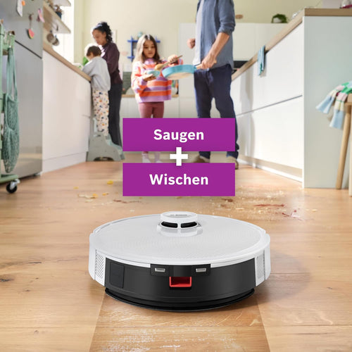 Bosch Spotless BCRD1W Robot Vacuum Cleaner 11000 Pa Suction Mop Function Smart Navigation White