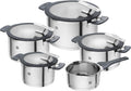 ZWILLING Simplify 5-Piece Stainless Steel Saucepan Set Induction Safe with Strainer Lids and Stay Cool Handles