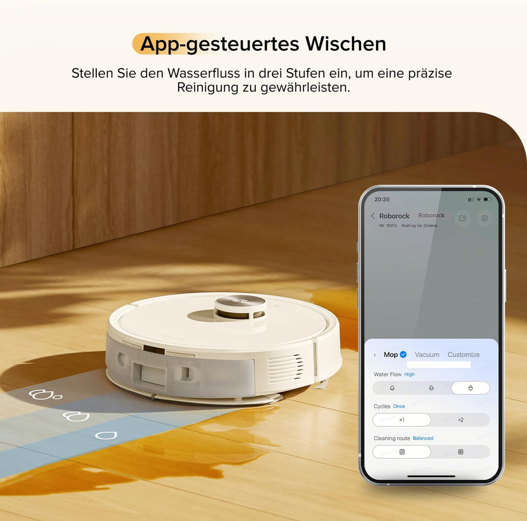Roborock Q7 M5 Robot Vacuum with Mop 10000Pa Suction LiDAR Navigation Pet Hair Carpet Cleaning 150 Min Runtime App Control White