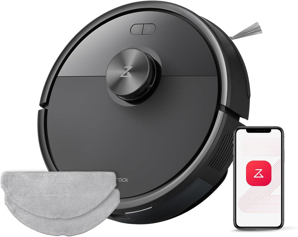 Roborock Q7 M5 Robot Vacuum 10000Pa Suction LiDAR Navigation 2-in-1 Vacuum Mop App Control Pet Hair Carpet 150min Runtime Black