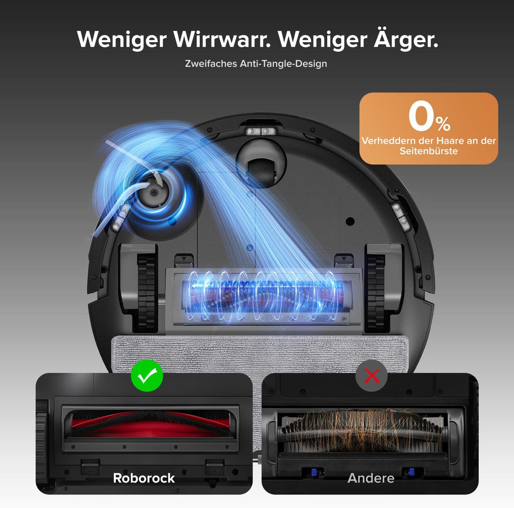 Roborock Q10 S5 Robot Vacuum Cleaner with Mop 10000Pa Suction Self Emptying Station Pet Hair Carpets Hard Floors Black