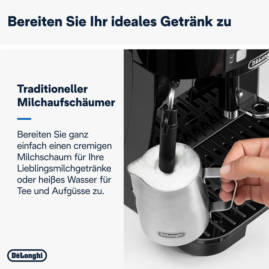 DeLonghi Magnifica S ECAM11112B Automatic Espresso Coffee Machine Bean to Cup Milk Frother Black