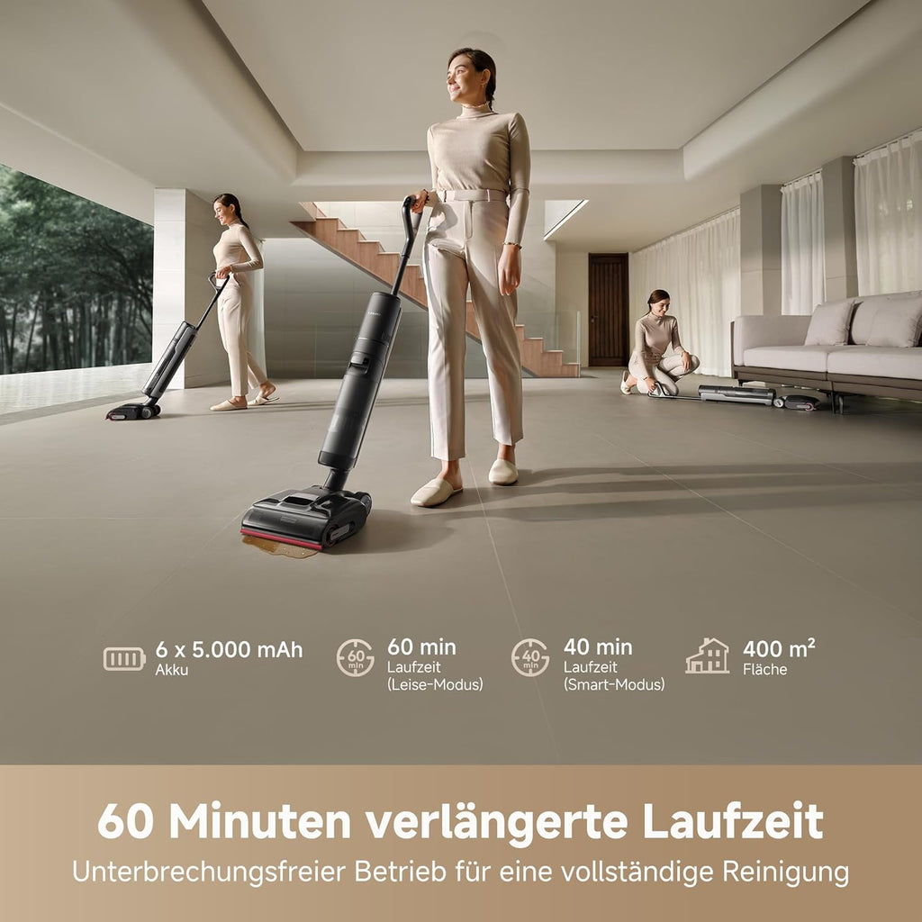 Dreame H15 Pro Wet Dry Vacuum Cleaner 21000Pa Suction GapFree AI Robot Arm Triple Edge 180 Degree Flat Design TangleCut Technology