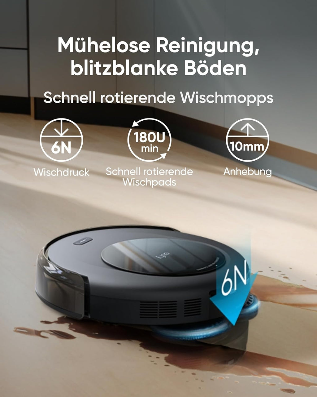 eufy Omni C20 Robot Vacuum Cleaner 7000Pa Auto Empty Mop Wash Dry Station 8.5cm Slim Design Child Lock Pet Hair