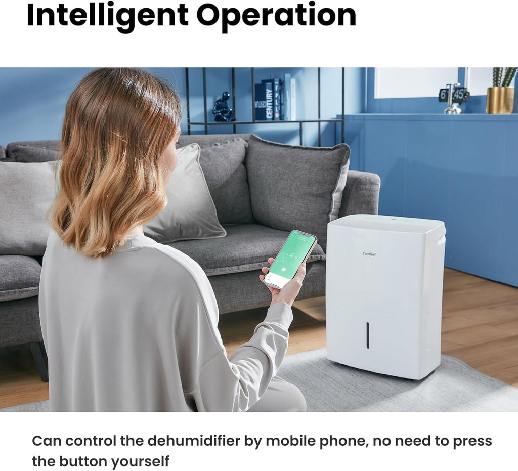 Comfee 20L Smart Dehumidifier WiFi App Control 40m2 Coverage 3L Tank Timer MDDF-20DEN7-WF