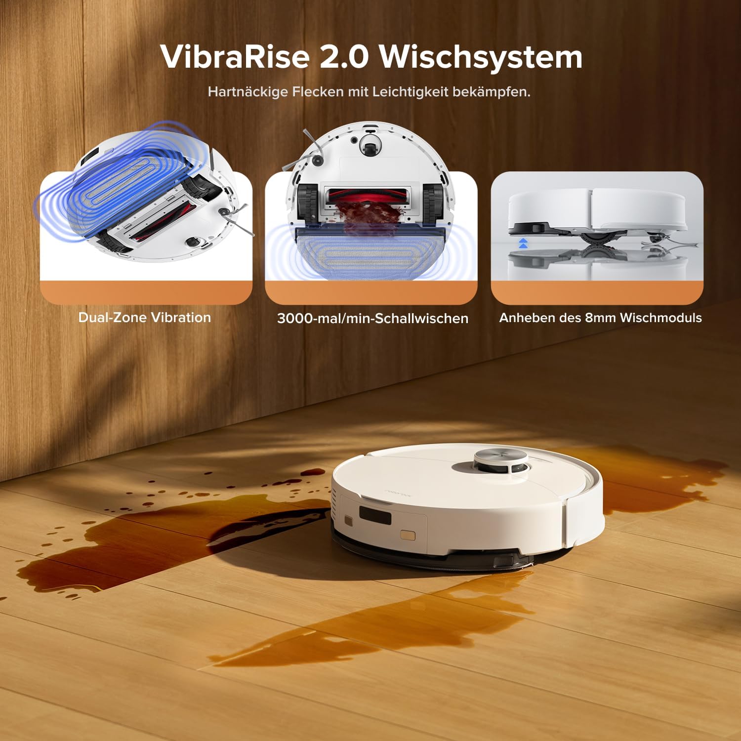 Roborock Q10 S5+ Robot Vacuum and Mop 10000Pa Suction Self-Empty Station Pet Hair Carpet Hard Floor White