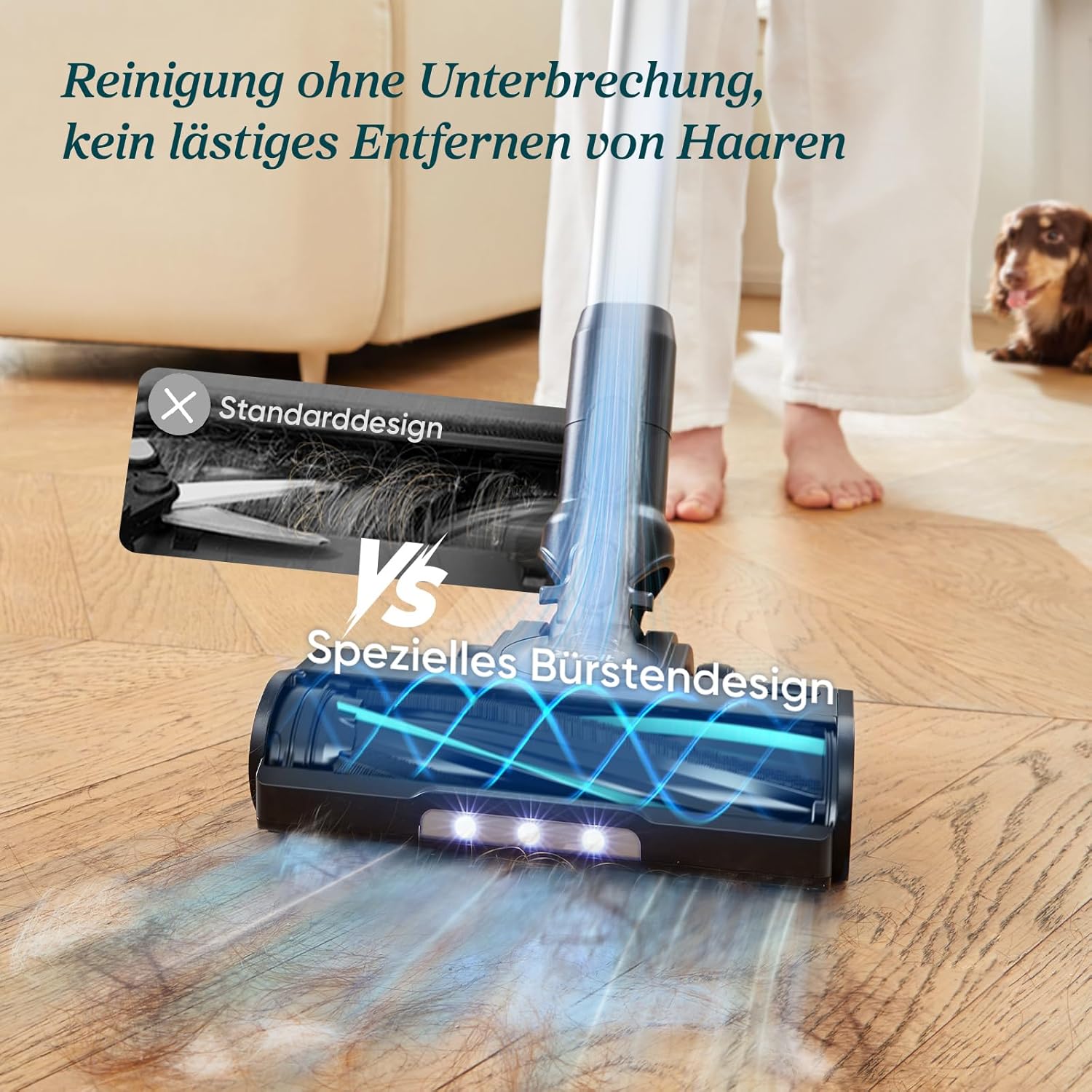 Levoit LVAC-200 MAX Cordless Vacuum Cleaner Battery Powered HEPA Filter Pet Hair Carpet Hard Floors Self Standing Anti Tangle