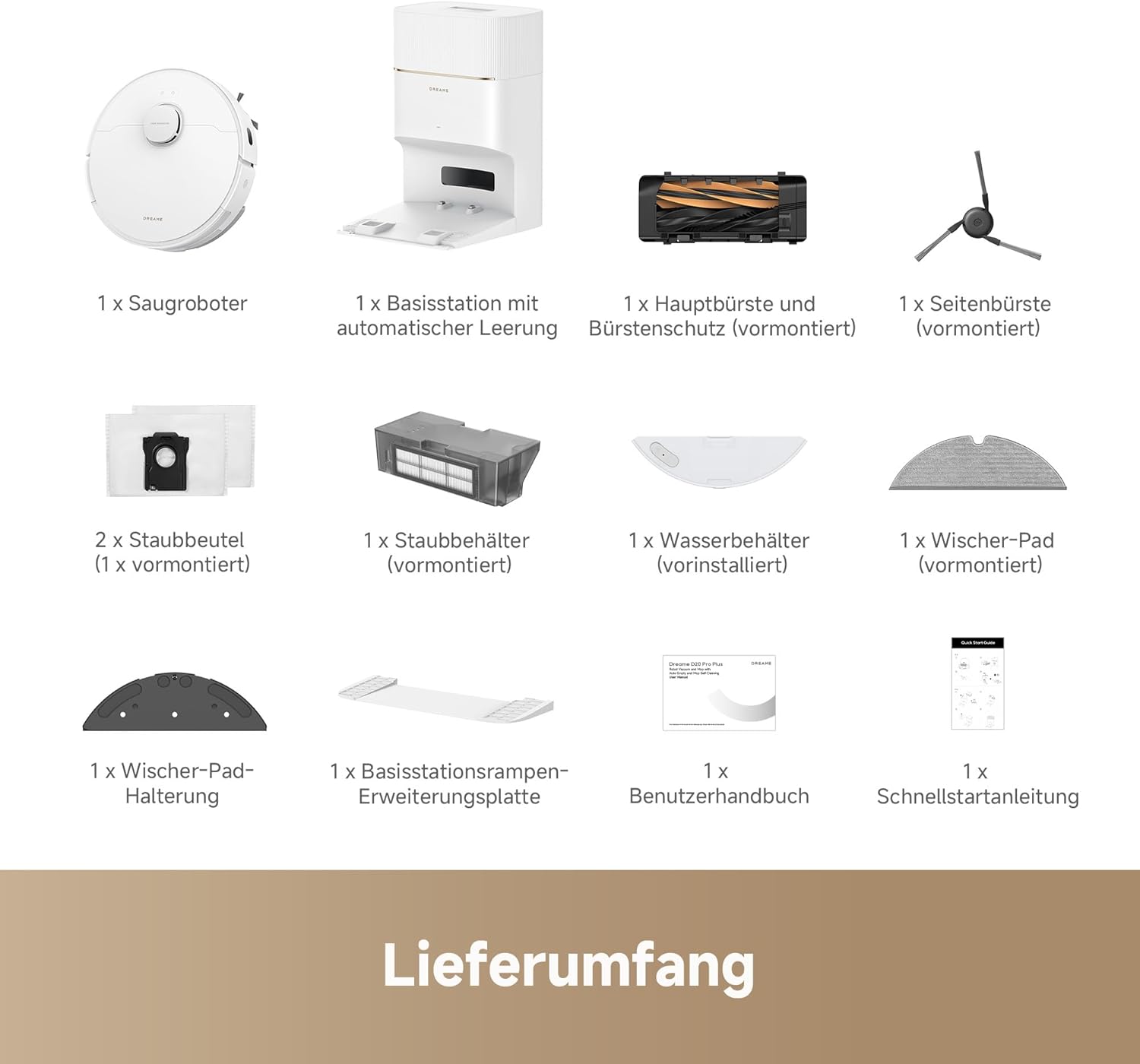 Dreame D20 Pro Plus Robot Vacuum Mop 13000Pa Pet Hair Carpet Hard Floor Self Empty LDS Navigation 5200mAh