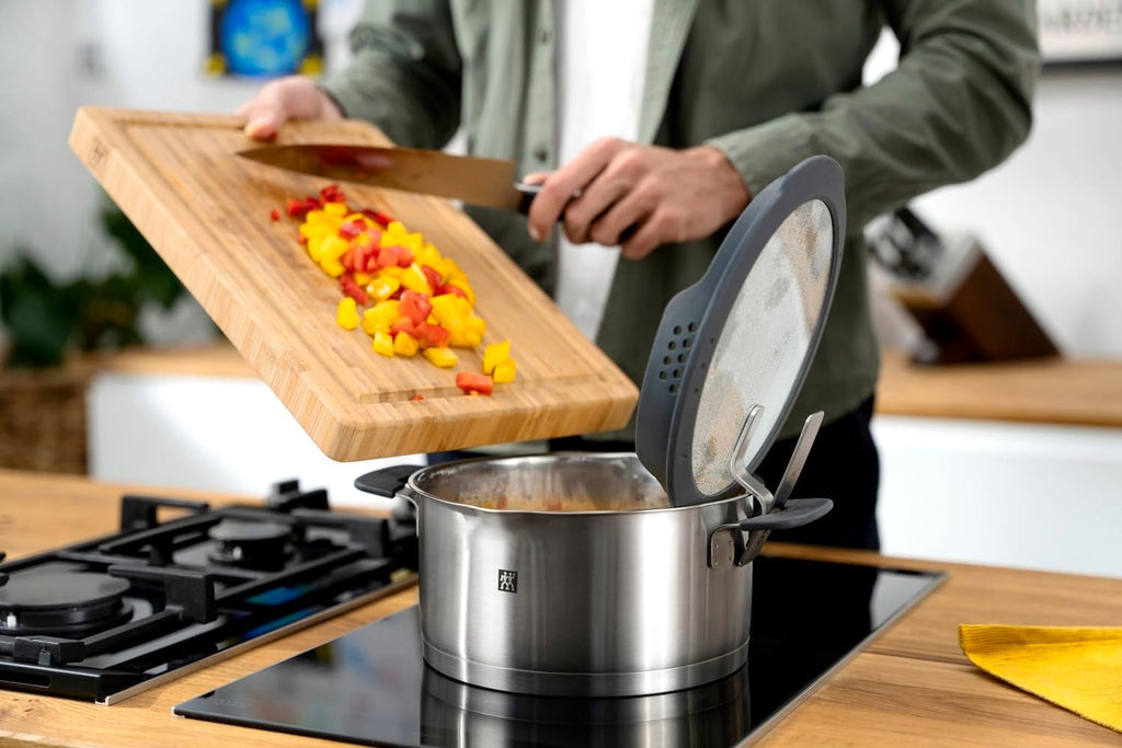 ZWILLING Simplify 5-Piece Stainless Steel Saucepan Set Induction Safe with Strainer Lids and Stay Cool Handles