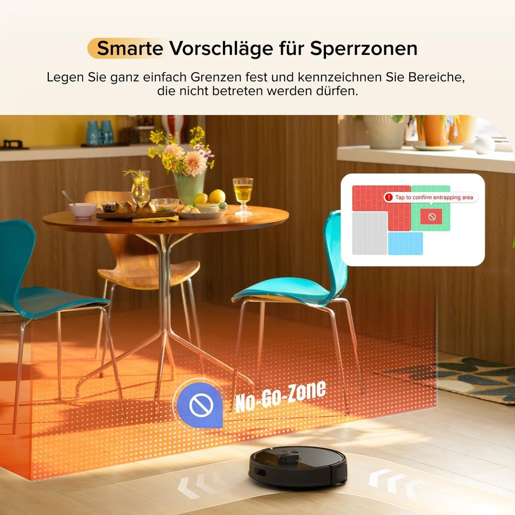 Roborock Q7 M5 Robot Vacuum 10000Pa Suction LiDAR Navigation 2-in-1 Vacuum Mop App Control Pet Hair Carpet 150min Runtime Black