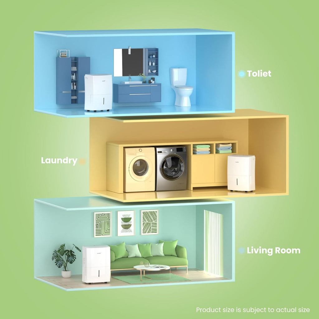 Comfee 20L Smart Dehumidifier WiFi App Control 40m2 Coverage 3L Tank Timer MDDF-20DEN7-WF