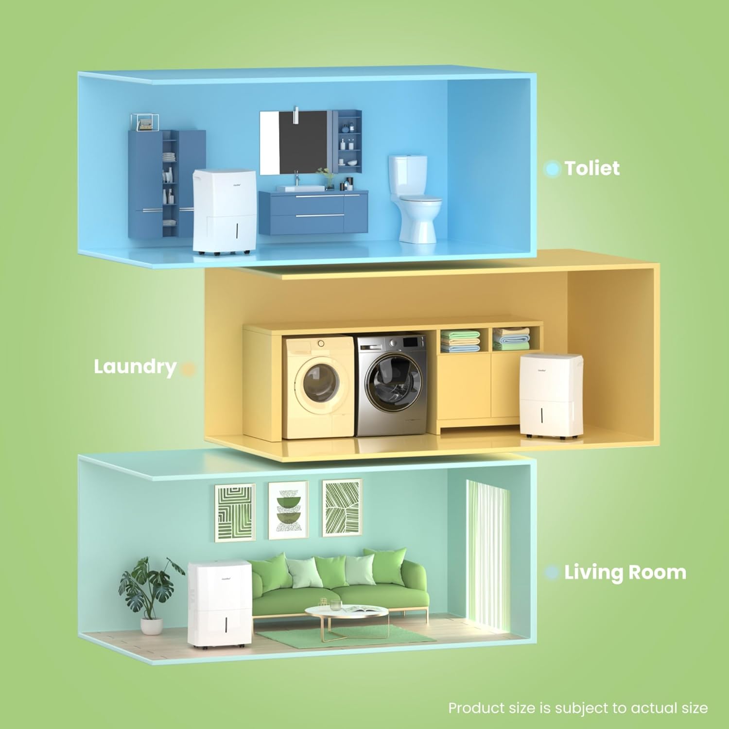 Comfee 20L Smart Dehumidifier WiFi App Control 40m2 Coverage 3L Tank Timer MDDF-20DEN7-WF