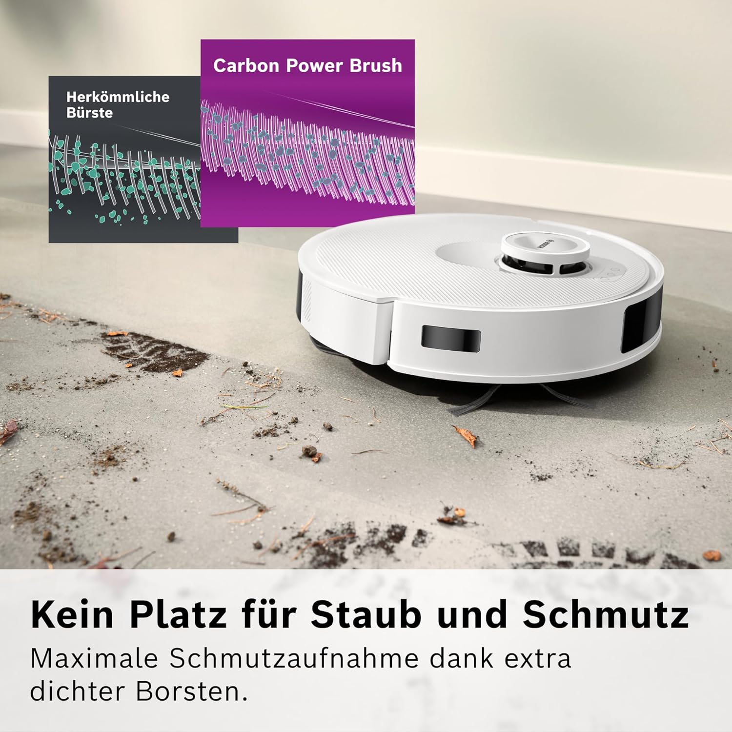 Bosch Spotless BCRD1W Robot Vacuum Cleaner 11000 Pa Suction Mop Function Smart Navigation White