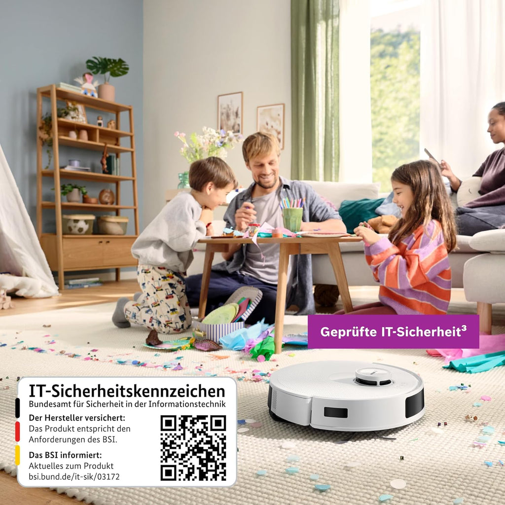 Bosch Spotless BCRD1W Robot Vacuum Cleaner 11000 Pa Suction Mop Function Smart Navigation White