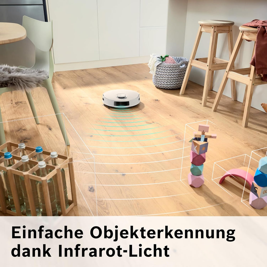 Bosch Spotless BCRD1W Robot Vacuum Cleaner 11000 Pa Suction Mop Function Smart Navigation White